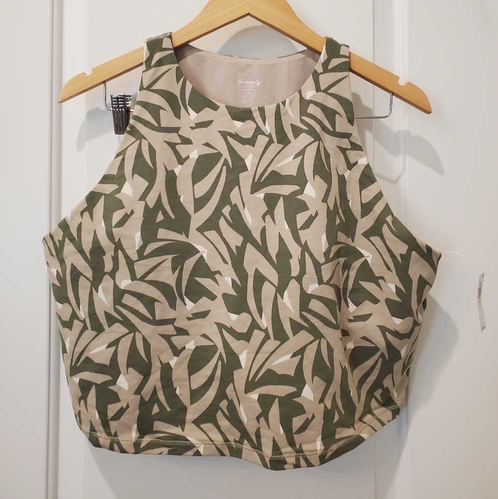 Old Navy Women's Light Support PowerChill Longline Sports Bra Tank Size XXL.